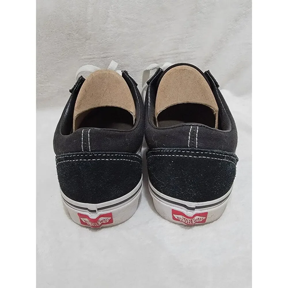 Vans Old Skool Black Suede Canvas Skate Shoes Men's Size 7.5 US / 7 US women